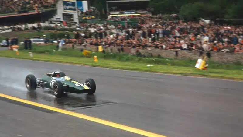 Lotus of Jim Clark in 1965 F1 Belgian Grand Prix