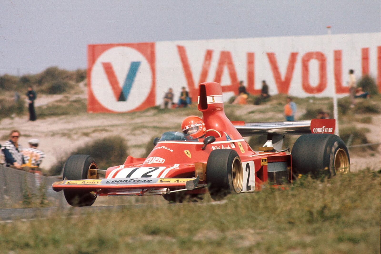 Niki Lauda (Ferrari) on his way to victory at the 1974 Dutch Grand Prix.