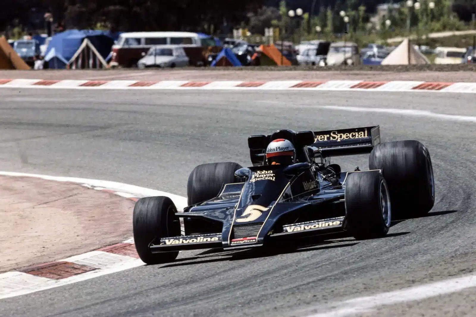 Mario Andretti (Lotus) at the 1977 Spanish Grand Prix, Jarama.