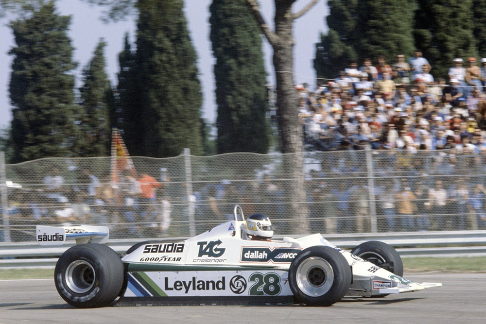 Carlos Reutemann in his Williams FW07B-Ford Cosworth.