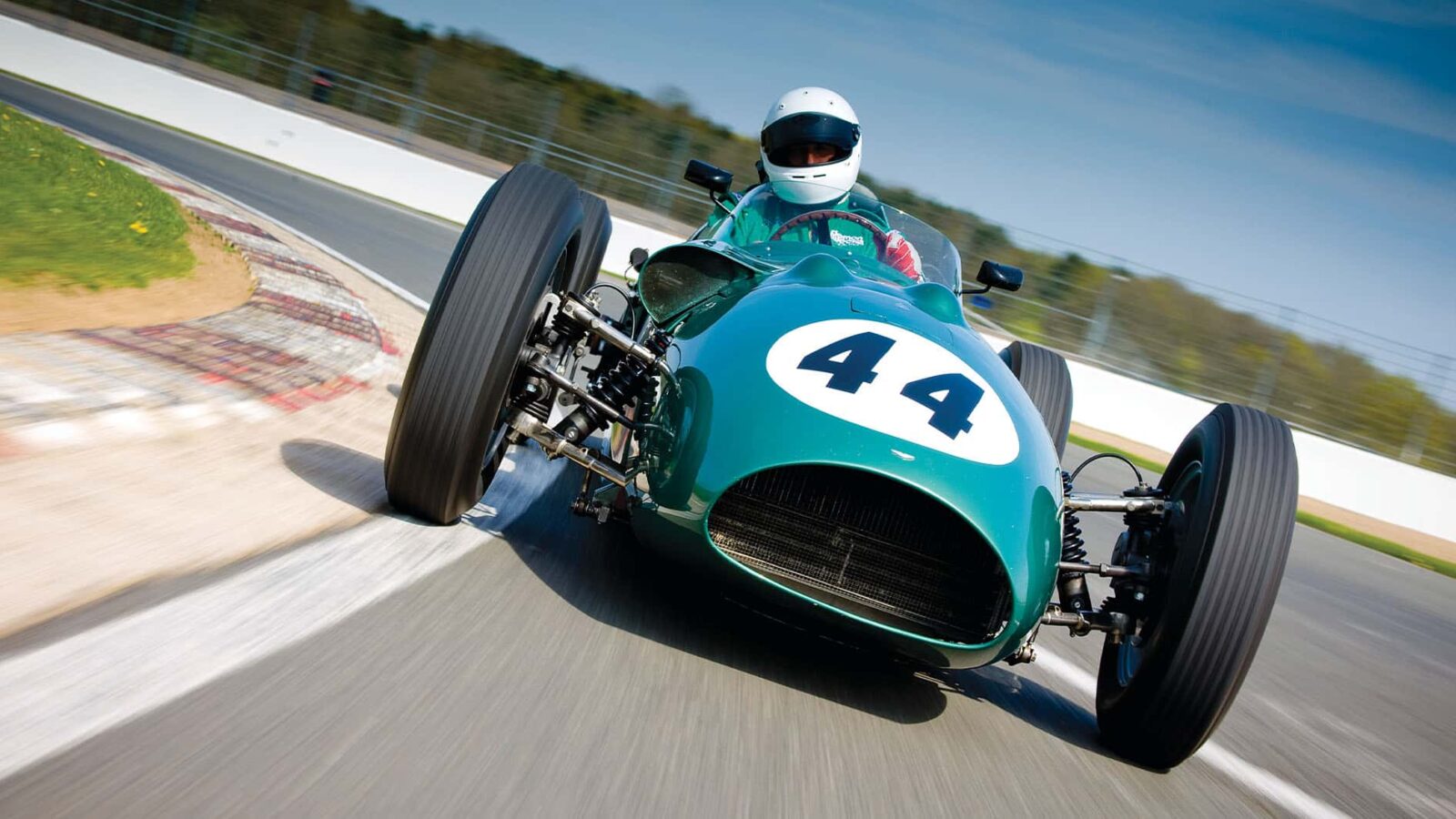 Aston Martin DBR4 on track