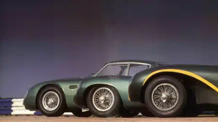 Aston Martin’s three greatest racing cars together on track