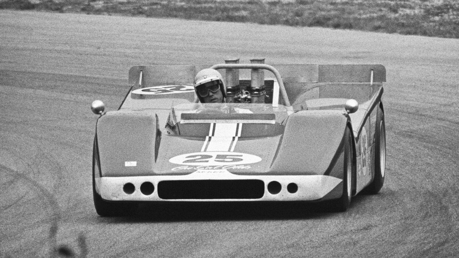Charlie Hayes in his McKee Mk7 Olds at the Road America CanAm on September 1, 1968 in Elkhart Lake, Wisconsin