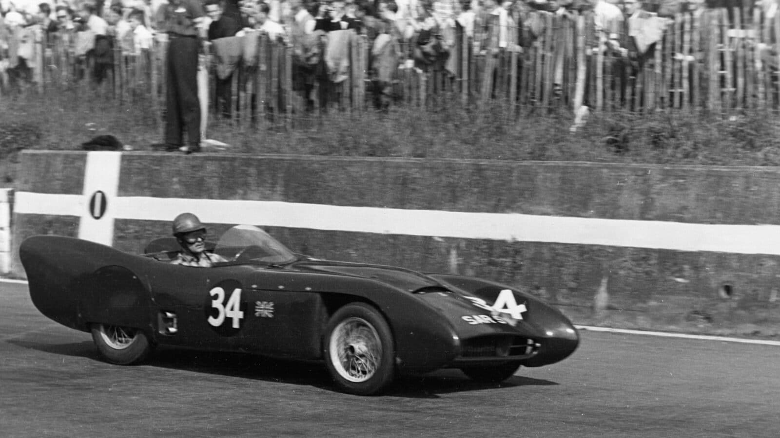 Colin Chapman in Lotus 8 at Crystal Palace in 1954