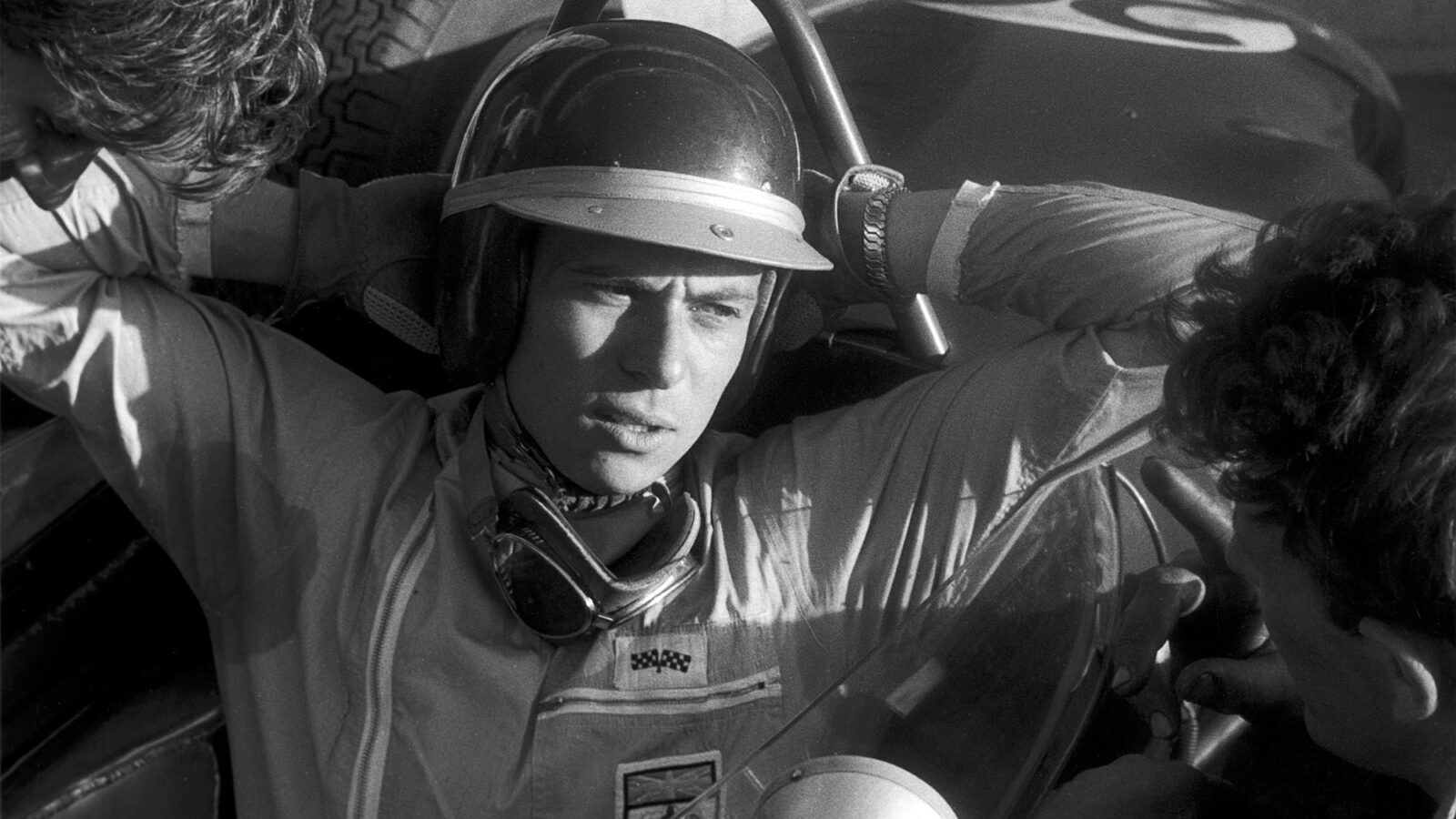 Jim Clark in his Lotus 18 at the 1961 Syracuse Grand prix