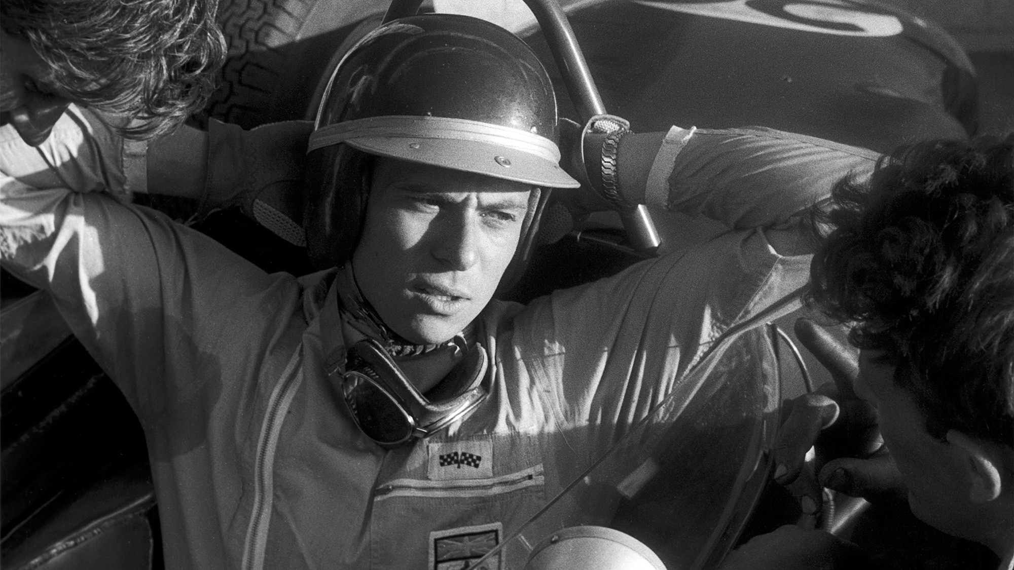 Jim Clark in his Lotus 18 at the 1961 Syracuse Grand prix