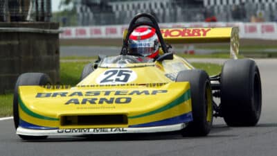 Nelson Piquet Jr. (BRA) Piquet Sports drives the Ralt RT1 that took his father to the 1978 British Formula Three Championship. British Formula Three Championship, Rd 5, Race 10, Silverstone, England, 26 May 2003. DIGITAL IMAGE (Photo by Keith Sutt