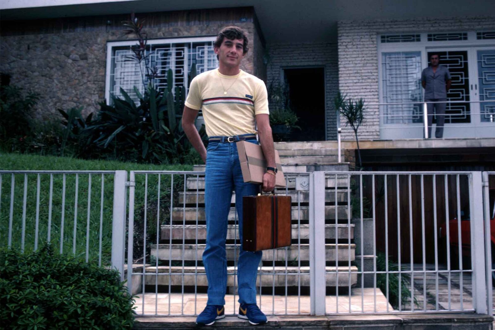 Ayrton Senna outside his family home in Brazil 1984