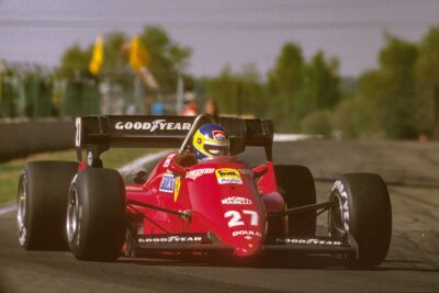 Michele Alboreto in his Ferrari 126C4.