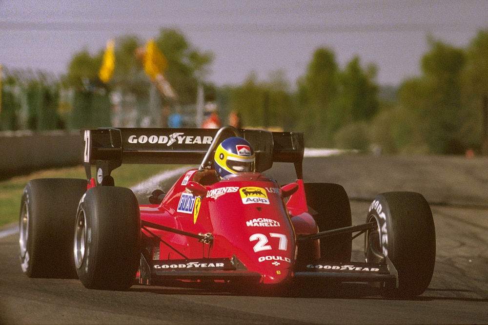 Michele Alboreto in his Ferrari 126C4.