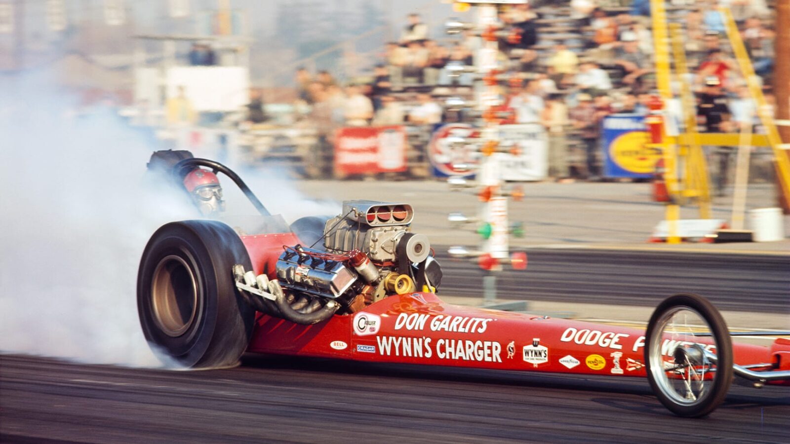 Don Garlits drag racing in Pomona