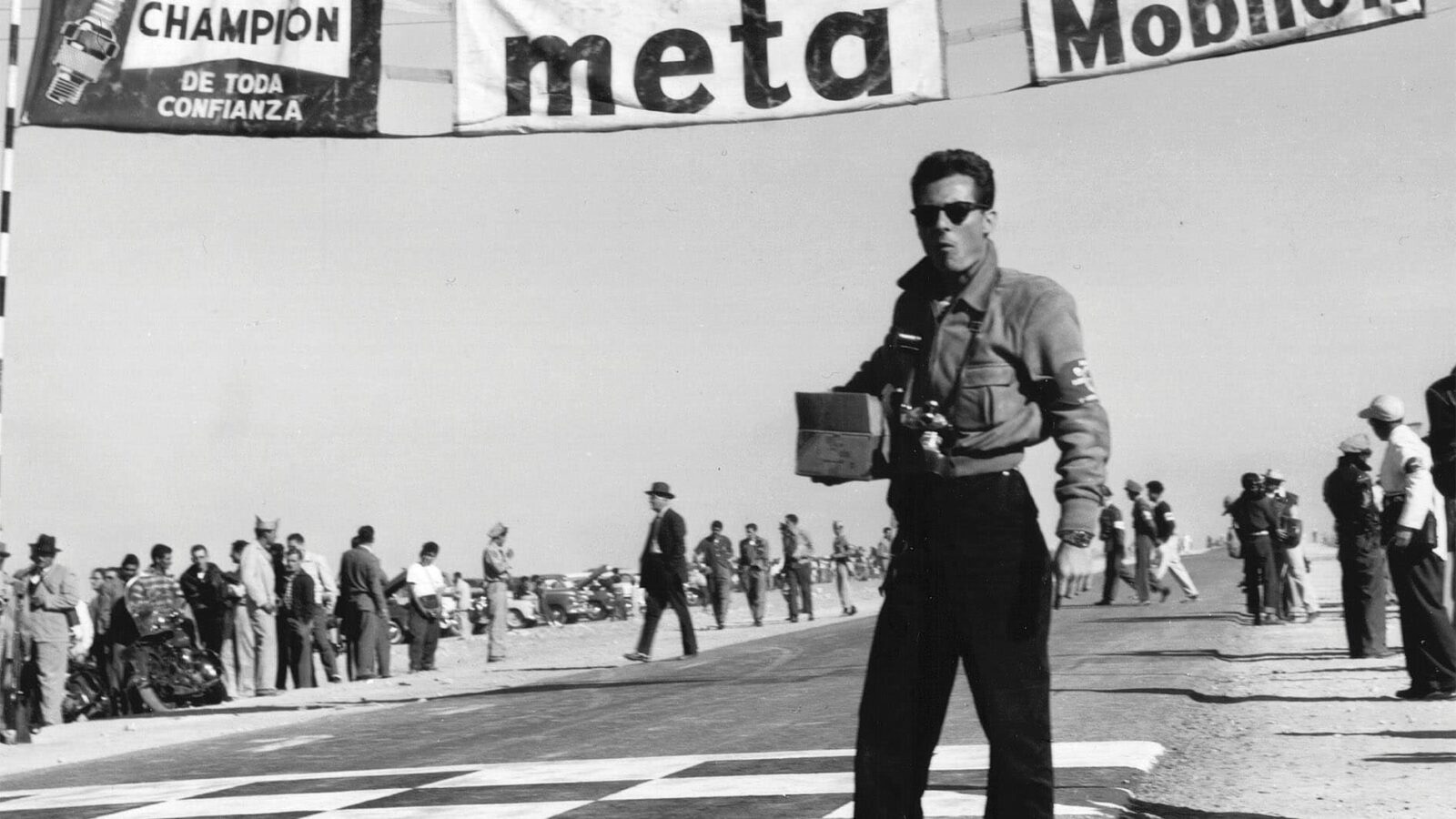 At the finish line 1954 Carrera Panamericana Boyd Harnell