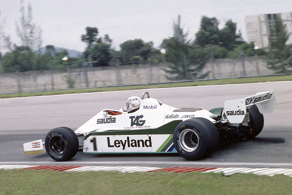 Alan Jones in a Williams FW07C-Ford Cosworth.