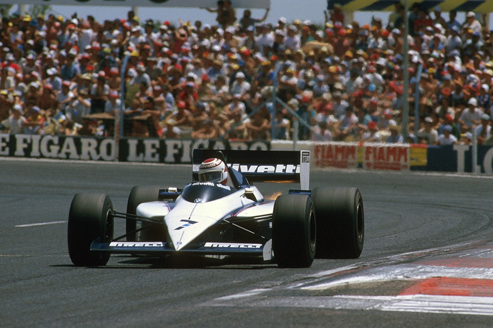 Nelson Piquet at the wheel of his Brabham BT54 BMW.