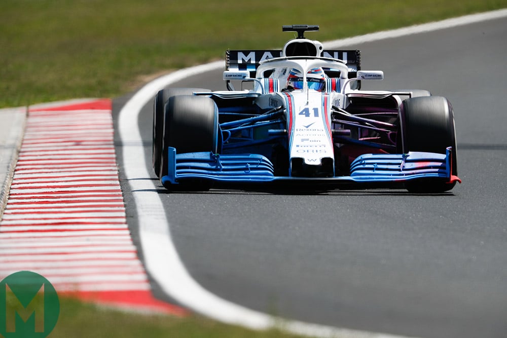 Williams tests 2019 front wing in Hungary 2018