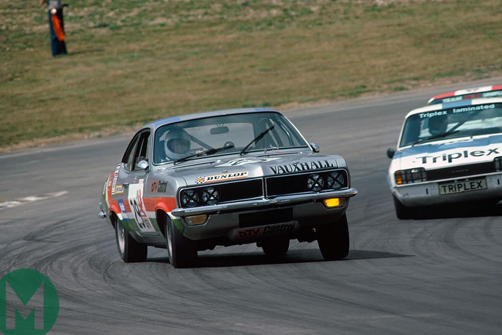Gerry Marshall in a DTV Vauxhall at Brands Hatch in 1976