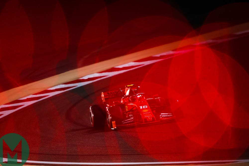 Charles Leclerc and Sebastian Vettel's Ferraris leave Mercedes behind in the 2019 Bahrain GP