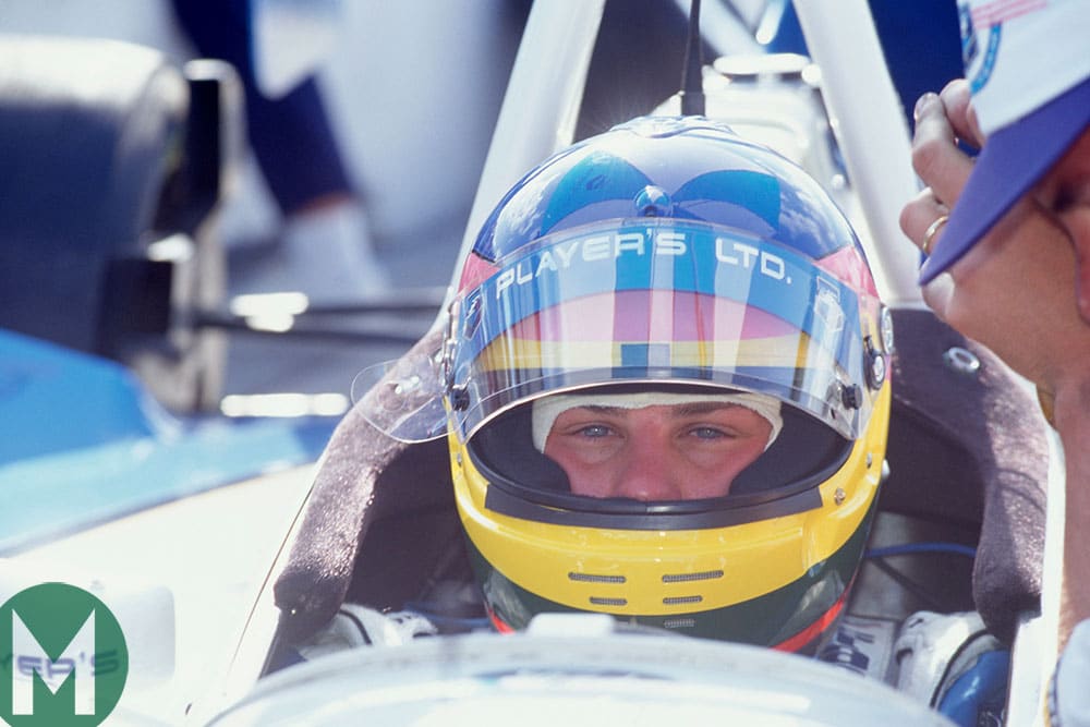 Jacques Villeneuve in his 1995 Reynard Team Green Indycar at Miami