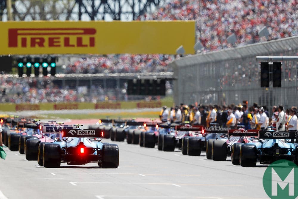 2019 Canadian Grand Prix formation lap start