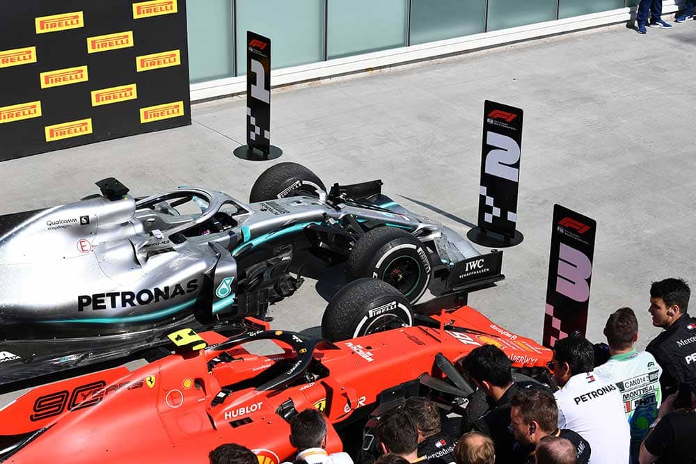 Vettel re-arranged the place cards in pac ferme at the Canadian Grand Prix