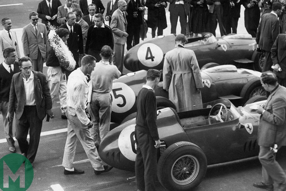 The three Ferraris in parc ferme