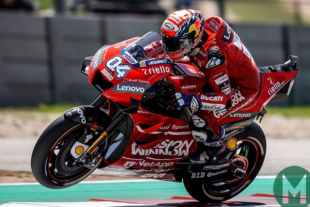 Andrea Dovizioso on the Ducati GP19