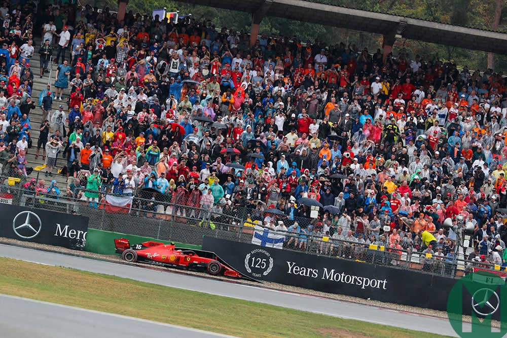 Charles Leclerc crash 2019 German GP Ferrari