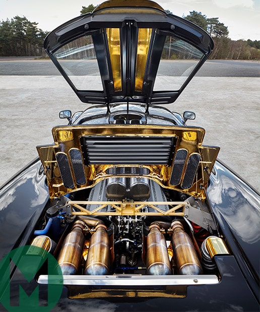 McLaren F1 gold-lined engine bay
