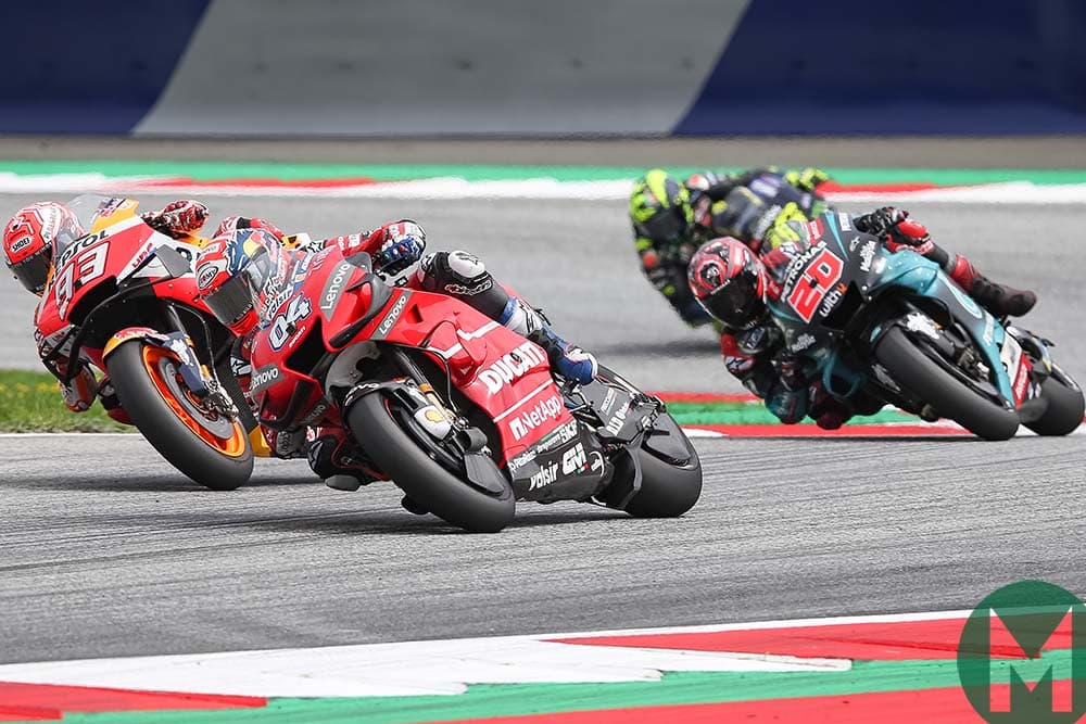 Dovizioso Marquez Quartararo and Rossi in Austria