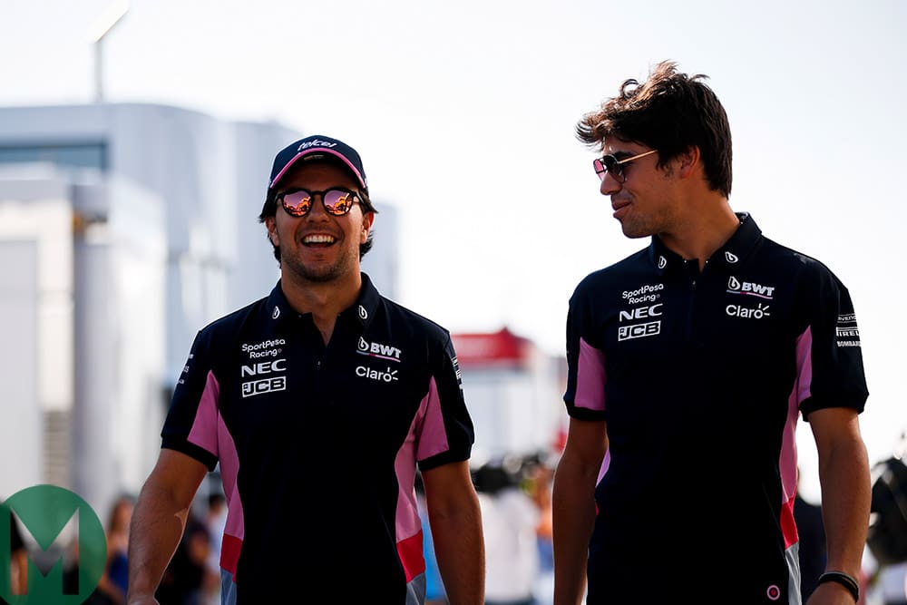 Sergio Perez and Lance Stroll
