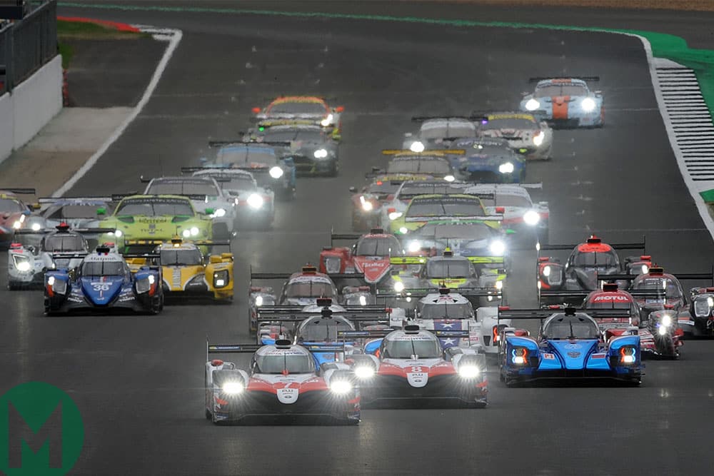 The start of the 2018 Silverstone World Endurance Championship race