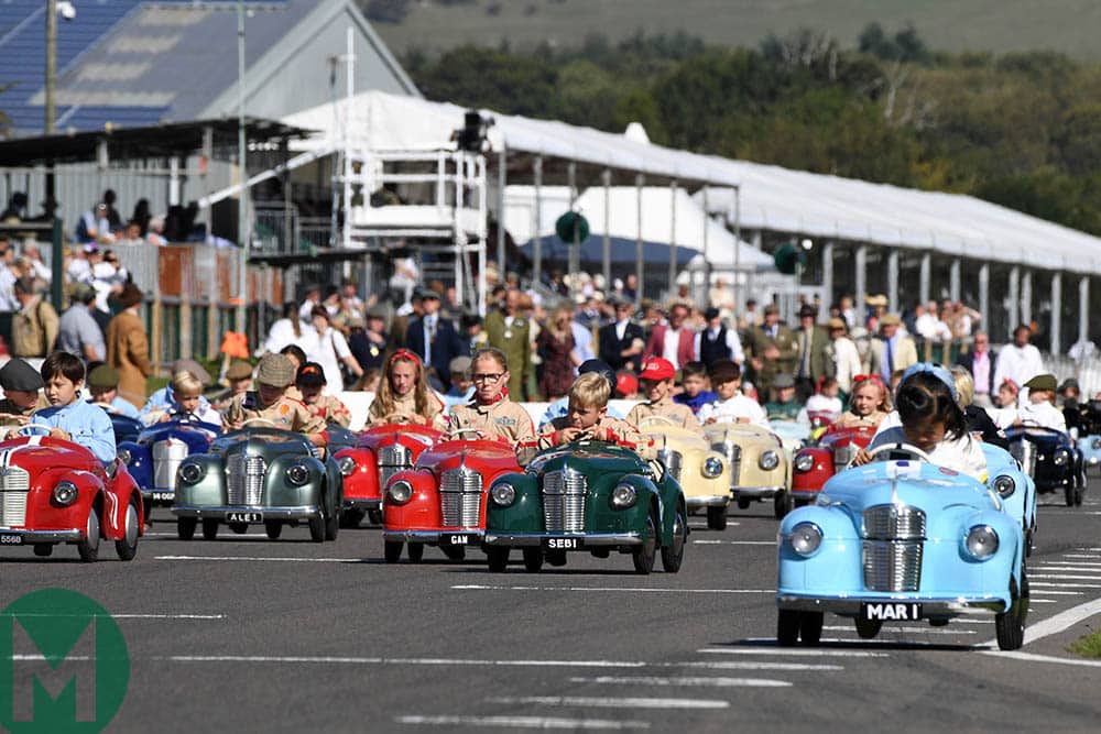 Settrington pedal car race at the 2019 Goodwood Revival
