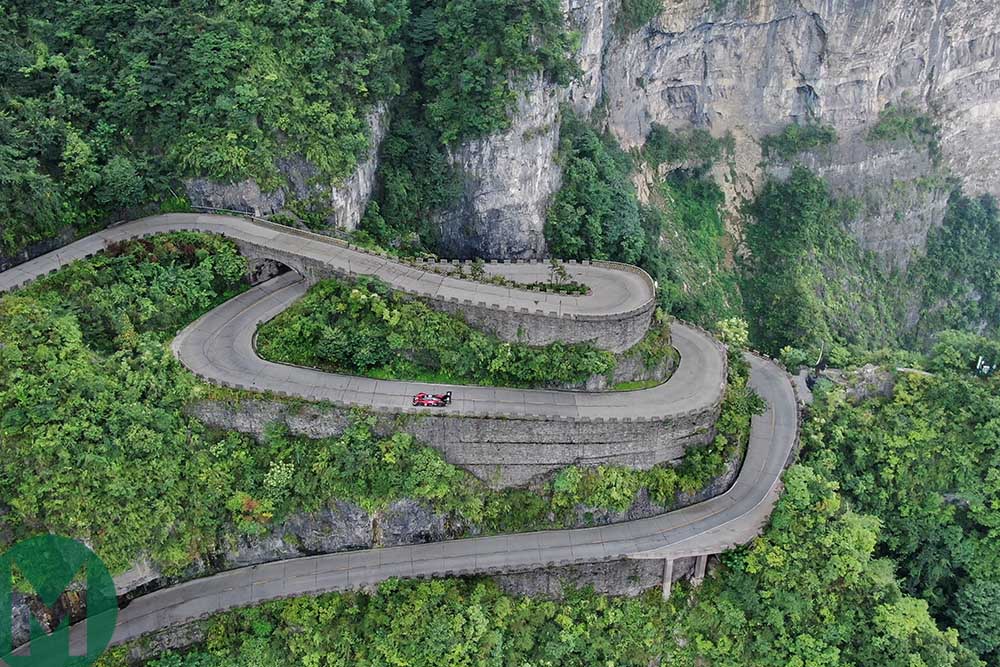 Volkswagen ID R on Heaven's Gate Road