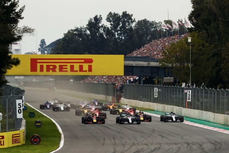 The start of the 2018 Mexican Grand Prix