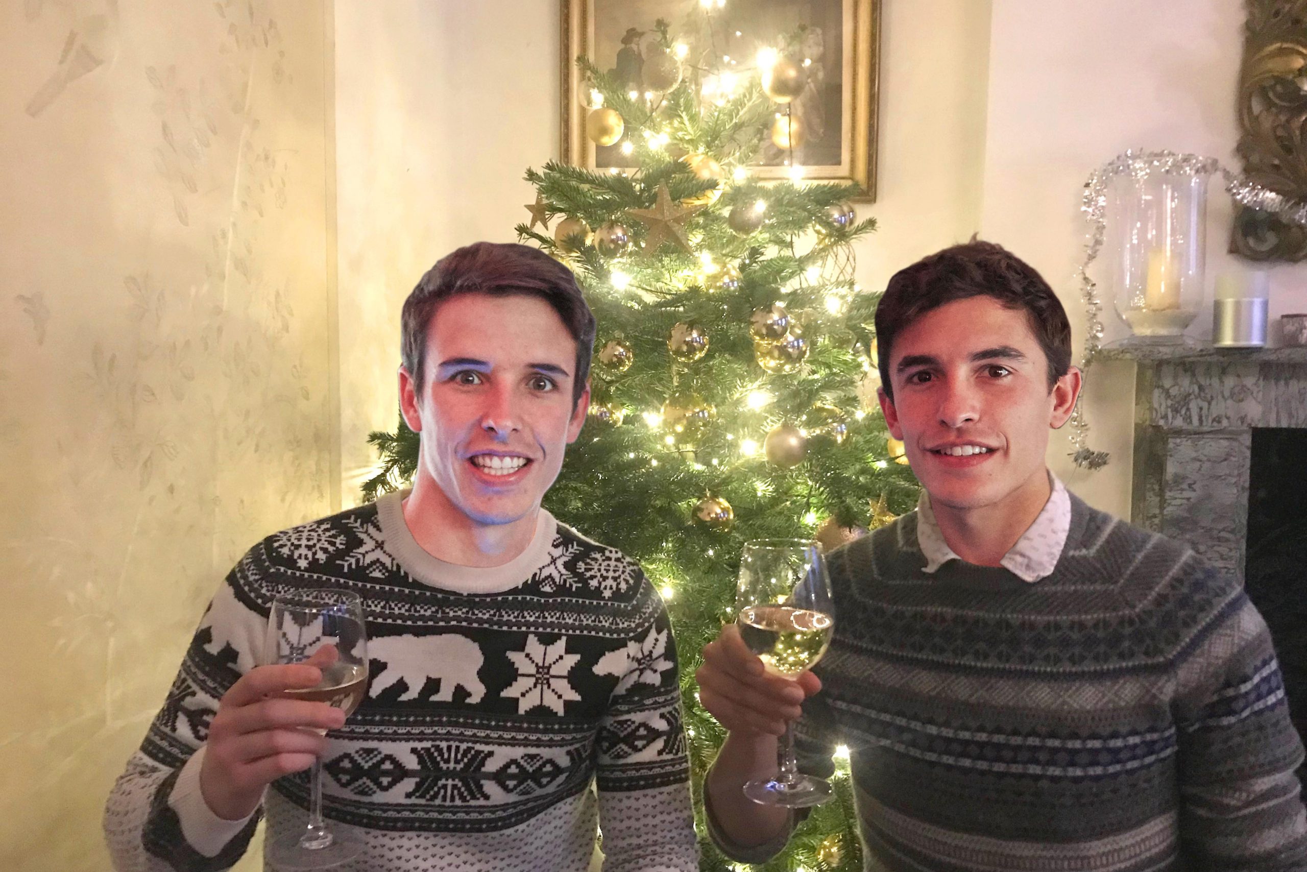 Marc Marquez Alex Marquez Christmas mock-up