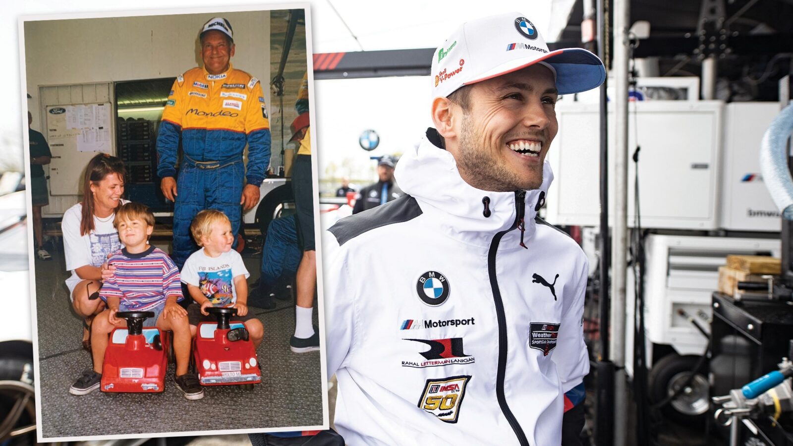 Tom Blomqvist and Stig Blomqvist family photograph