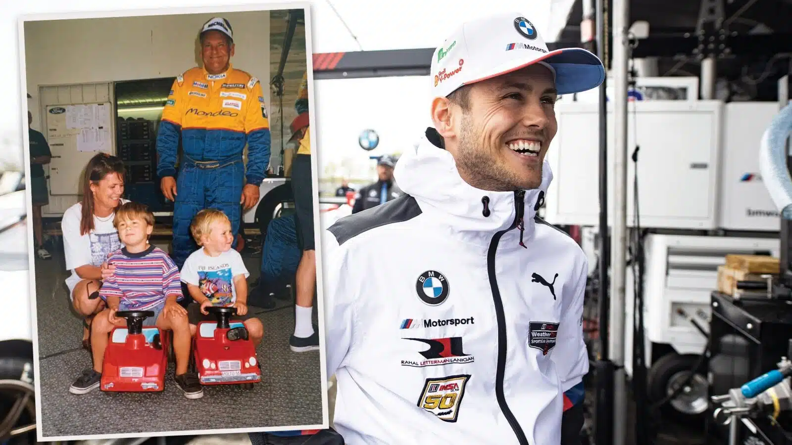 Tom Blomqvist and Stig Blomqvist family photograph