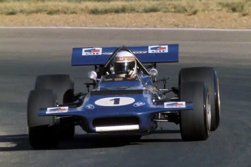 Jackie Stewart at the 1970 South African Grand Prix in a March 701