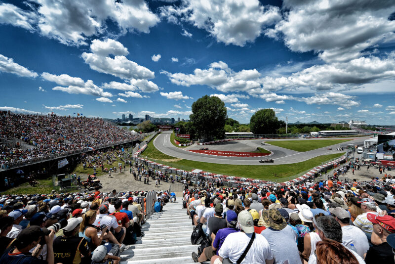 Hairpin at the Circuit Gilles Villeneuve during the F1 Canadian Grand Prix