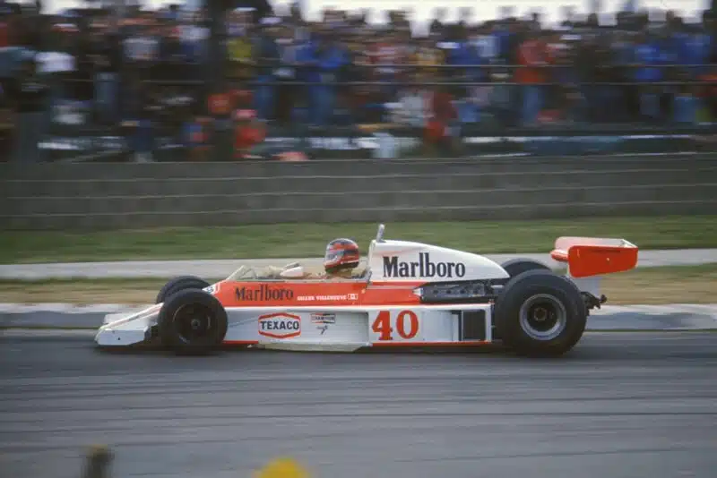 Gilles Villeneuve during the 1977 British GP