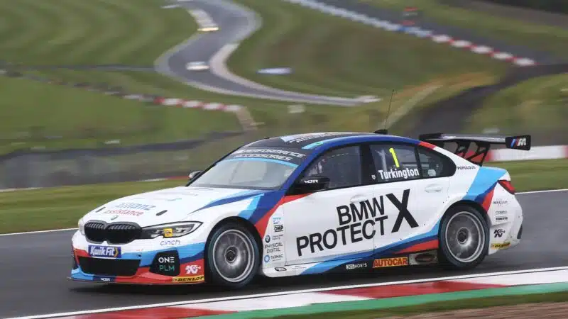 Colin Turkington's BMW at Donington Park during the 2019 BTCC season