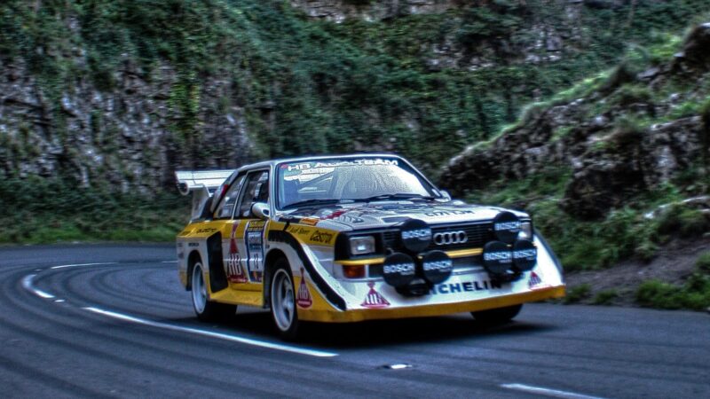 Audi Quattro through Cheddar Gorge