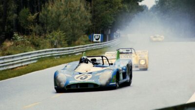 Graham Hill in the 1972 Le Mans winning Matra Simca MS670