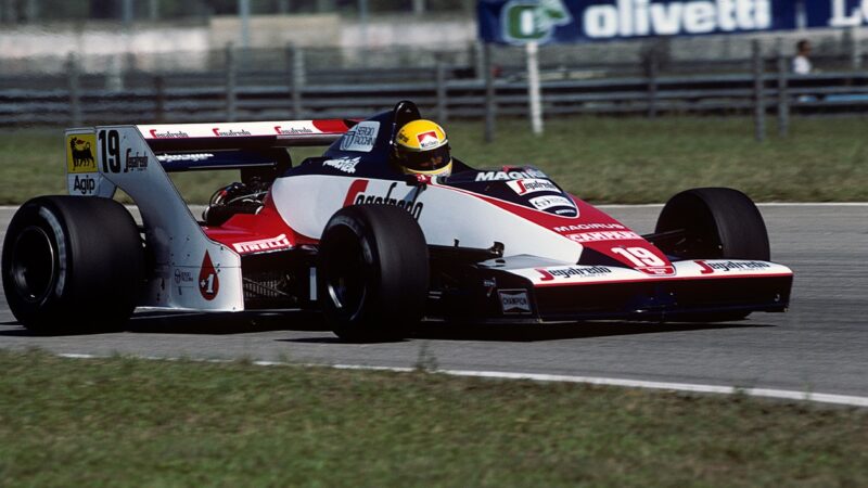 Ayrton Senna at Jacarepagua in Toleman for the 1984 F1 Brazilian Grand Prix