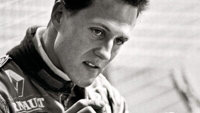 Michael Schumacher in Benetton race suit