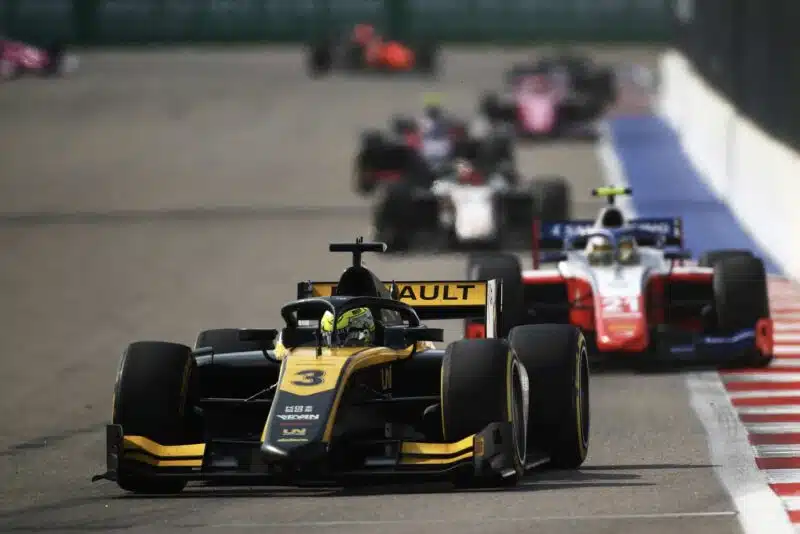 Guanyu Zhou, 2020 F2 Russian Sprint race