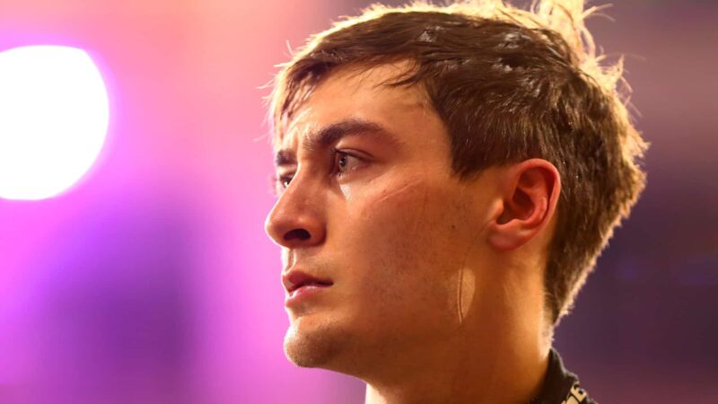 George Russell after qualifying for the 2020 F1 Sakhir GP