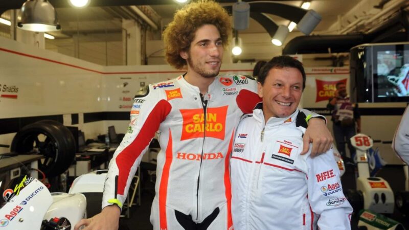 Fausto Gresini with Marco Simoncelli