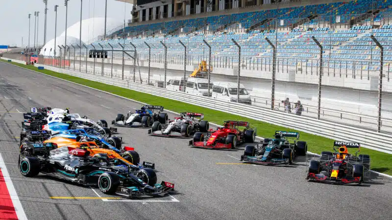 F1 2021 cars on track ahead of testing