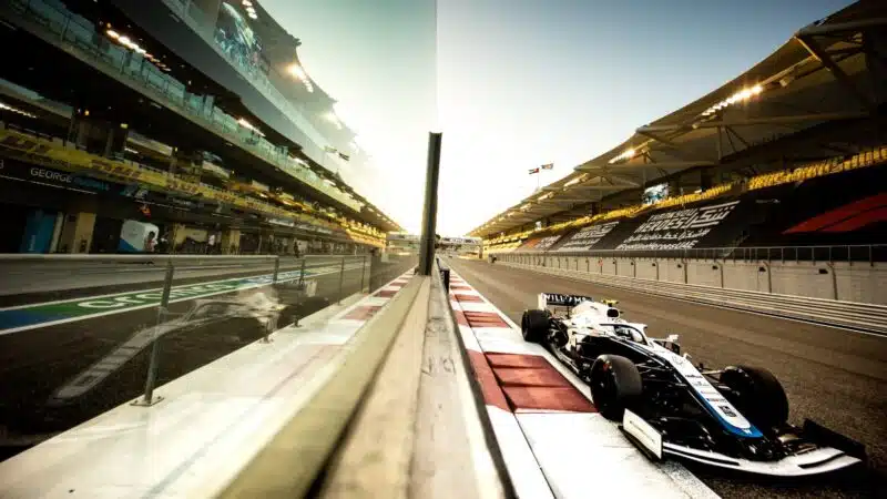 Nicholas Latifi (CDN) Williams Racing FW43. Abu Dhabi Grand Prix, Friday 11th December 2020. Yas Marina Circuit, Abu Dhabi, UAE.
